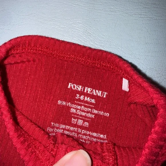 Posh Peanut Red Baby Outfit - Picture 2 of 2